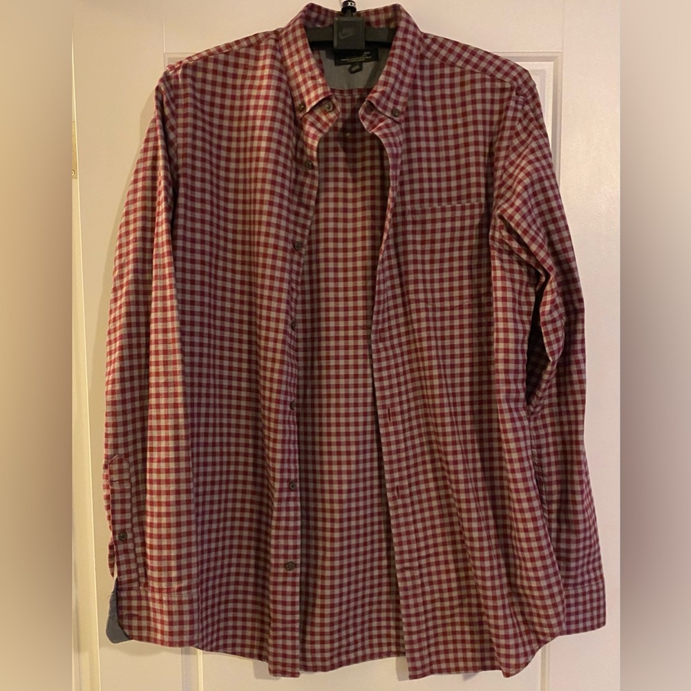 BANANA REPUBLIC Mens Luxe Flannel
Check Shirt large slim tall Fit